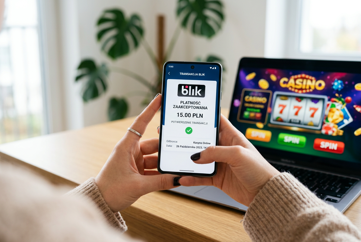 A person using a smartphone to make a quick mobile payment for an online casino.